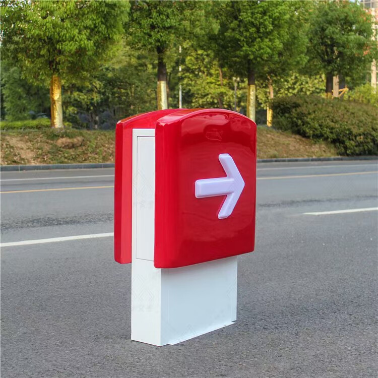 京必诚中石化加油站发光进出灯箱亚克力面板入口箭头指示广告标识牌