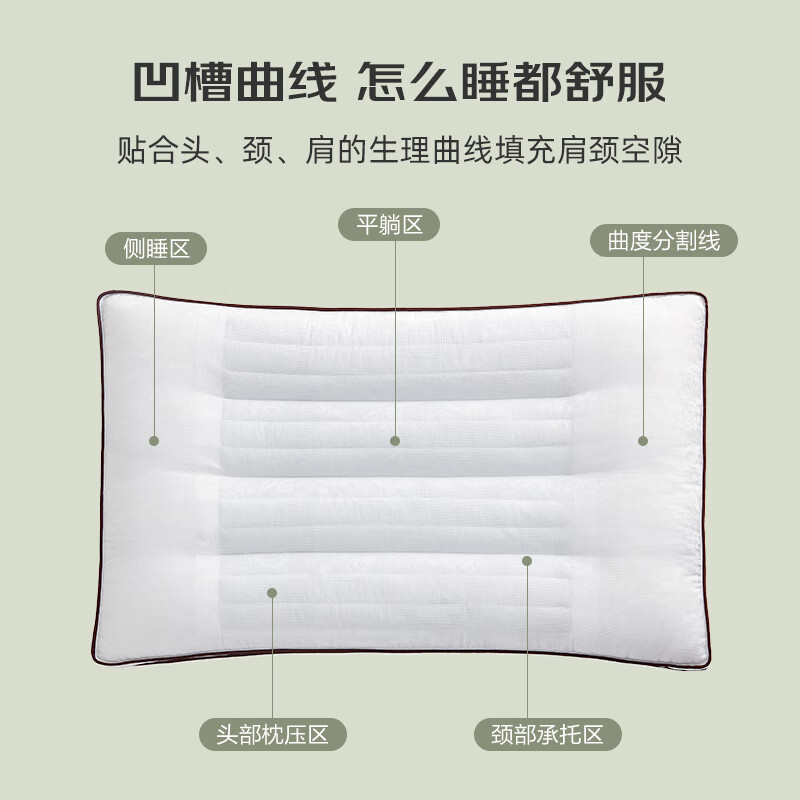 南方寝饰 决明子蚕丝复合枕头草本枕学生成人护颈枕芯颈椎深度睡眠专用 决明子蚕丝复合枕 单只 【一枕两用】 48cm*74cm