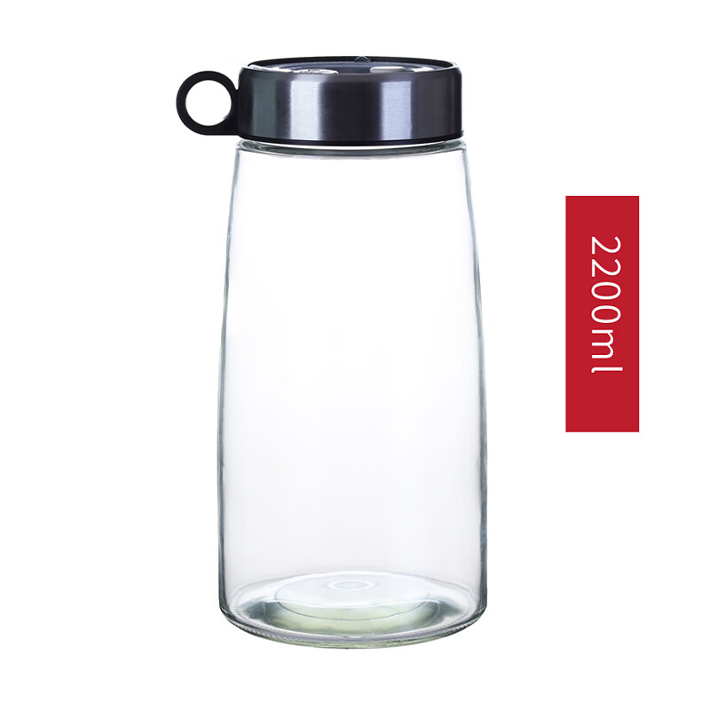 居元素玻璃瓶茶葉密封罐自釀葡萄酒泡菜壇酵素桶自動(dòng)排氣泡酒 第三代2200ml