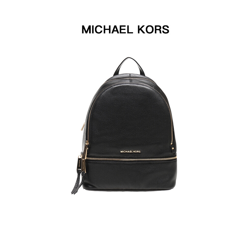 迈克·科尔斯 michael kors mk双肩包 女士牛皮双肩包黑色中号 30s5ge