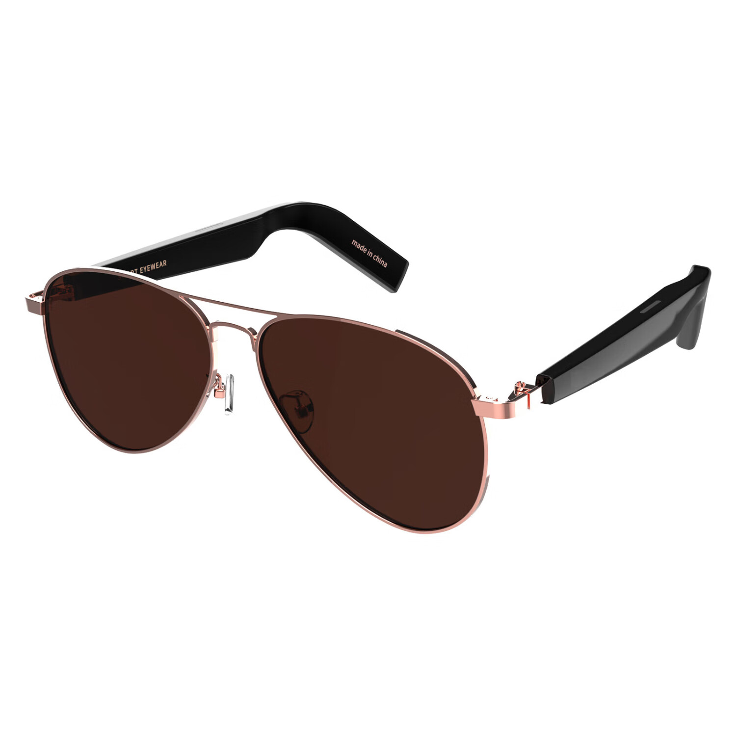 格蝶智能蓝牙UV太阳镜飞行员款蛤蟆镜即时翻译Ai对话开车导航偏光墨镜 充电线