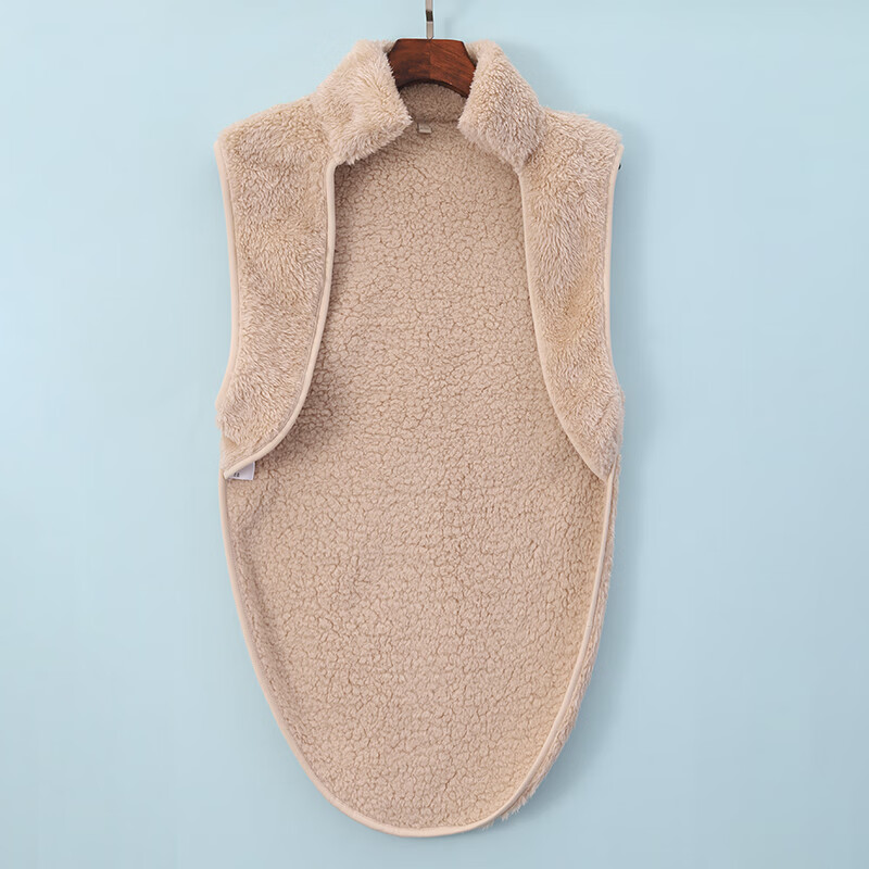 后背保暖背心 珊瑚绒护背马甲肩颈保暖外穿护腰女老人后背披肩秋冬防