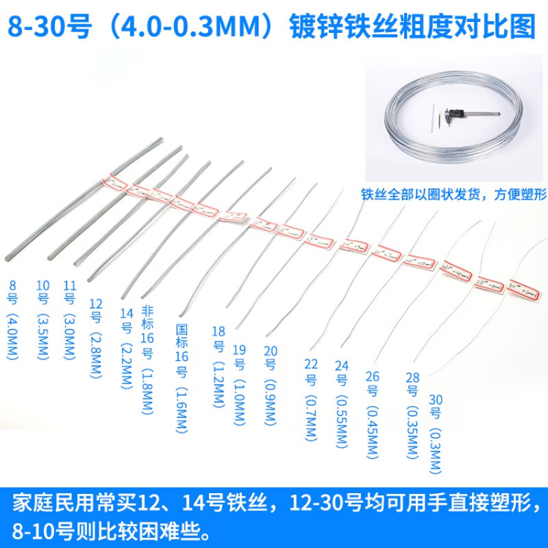 奔新农(benxinnong)镀锌铁丝电镀锌铁丝防锈打包工地铁线大棚葡萄架