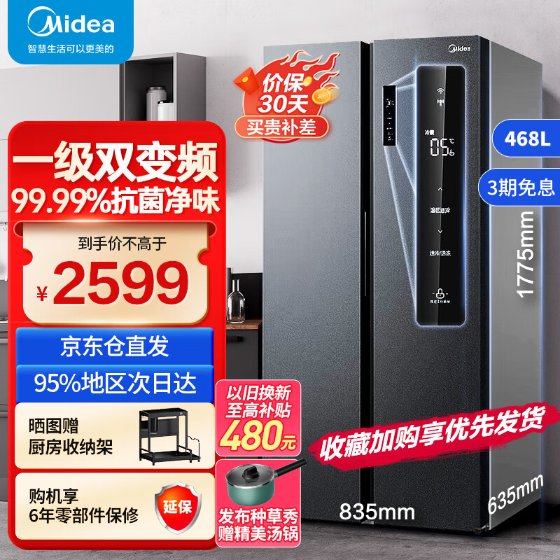 【已开箱】美的BCD-468WKPZM(E)家用电冰箱评测:怎么样?插图 【已开箱】美的BCD-468WKPZM(E)家用电冰箱评测:怎么样?插图