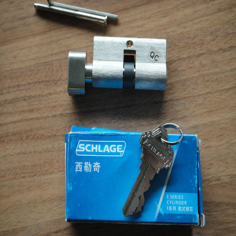 schlage门锁机械锁锁el2020锁体ec903锁芯  45-55mm通用型带钥匙 整套