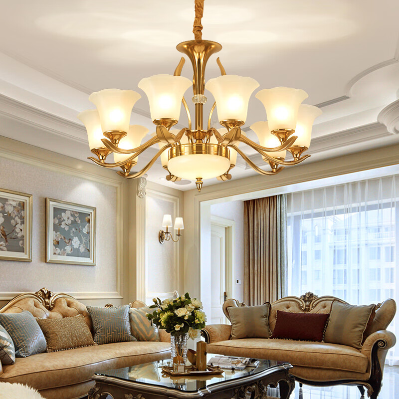 宽朵2020年新款客厅吊灯家用大气简欧灯具现代简约餐厅主卧室灯饰 6头