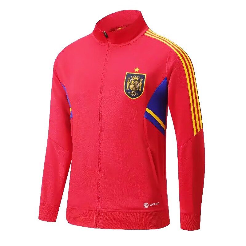 收腿裤束小腿长裤球衣成人外套足球服装秋冬季男 外套西班牙b3035红色