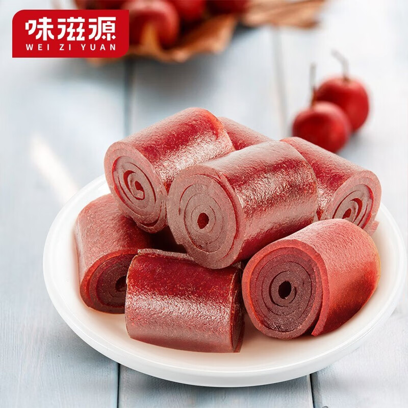 味滋源 山楂卷500g果丹皮蜜饯果干山楂片紫椹山楂条果脯儿时怀旧 山楂片500g