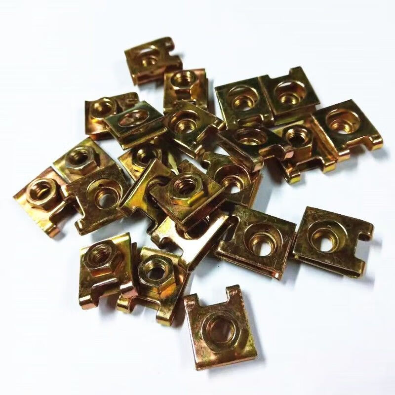 修衡m6 车牌夹片 卡式螺母 板簧螺母 夹板螺丝u型卡扣 四方 六角螺母