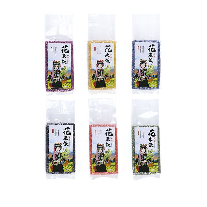 南美豹云南彩色糯米饭团五彩米植物染色彩色米七色米彩色糯米七彩糯米