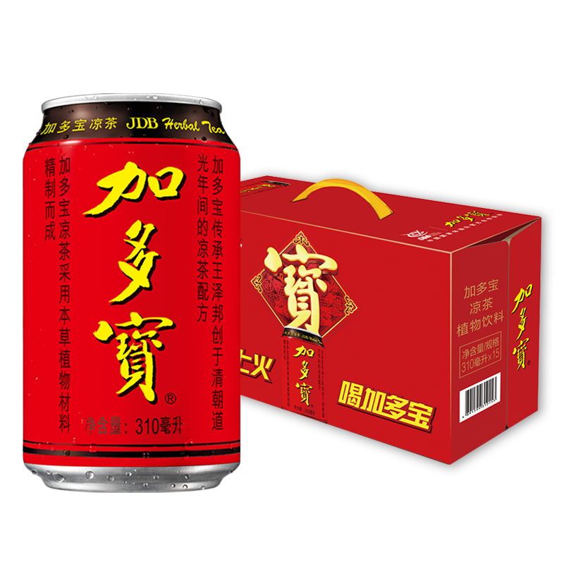 JDB 加多宝 凉茶植物饮料 茶饮料 310ml*15罐（新老包装随机发货）