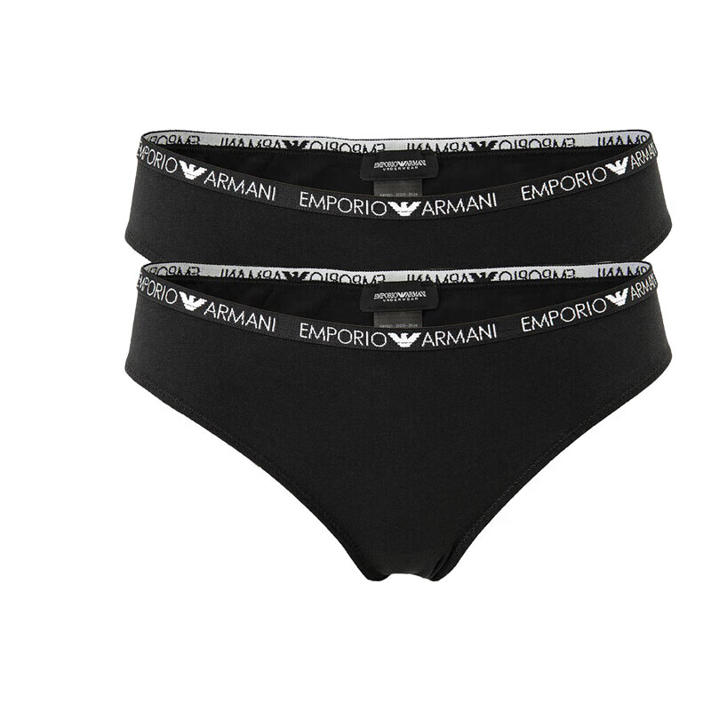 emporio armani ea 阿玛尼三角内裤女士内裤2条装送女友 17020黑色 xs