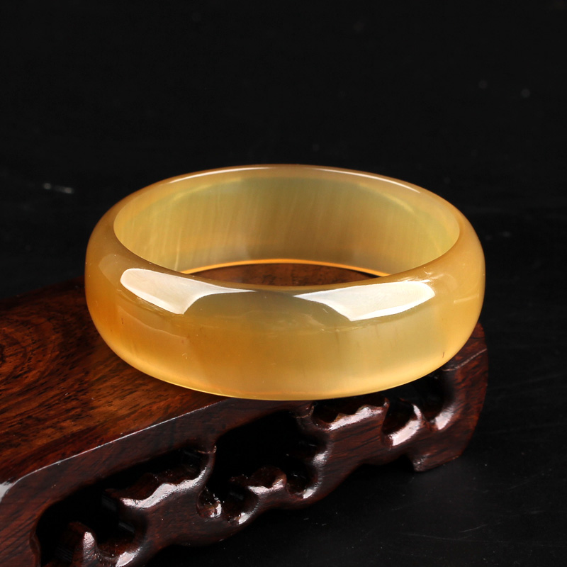 牧韵 牛角手镯 手链 宽12mm 内圈62mm  1个