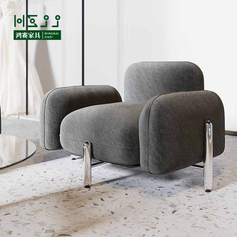 姚爸爸不锈钢沙发设计师款中古不锈钢沙发客厅卧室酒店会所服装店洽谈