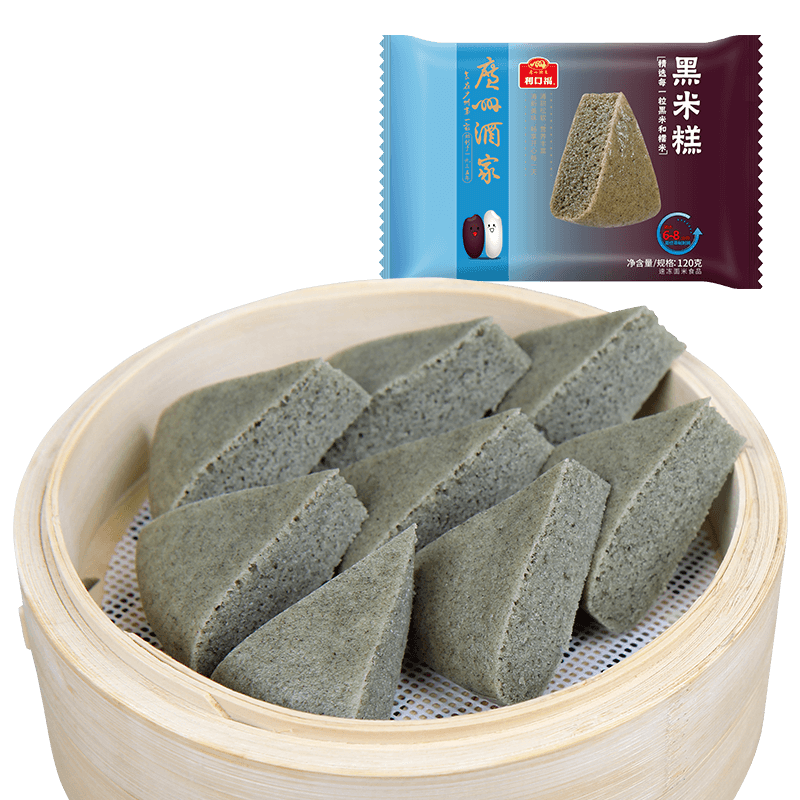 廣州酒家利口福黑米糕120g  早餐食品廣式面點(diǎn) 速凍包子方便速食兒童早餐 黑米糕 120g