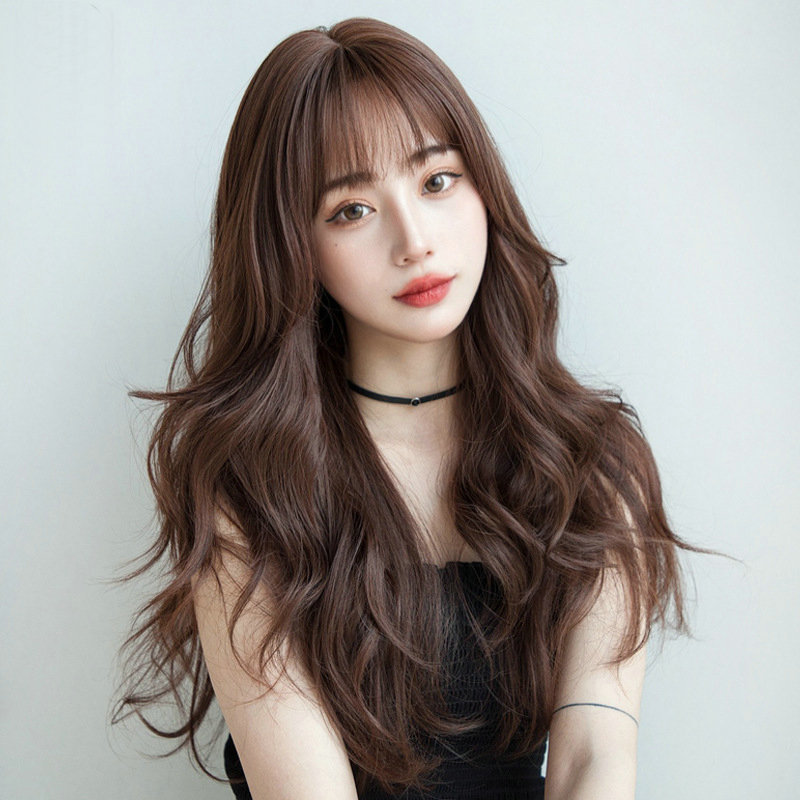 韩式发型女长卷发时尚中长发假发套气质大波浪全头套假发 主图色