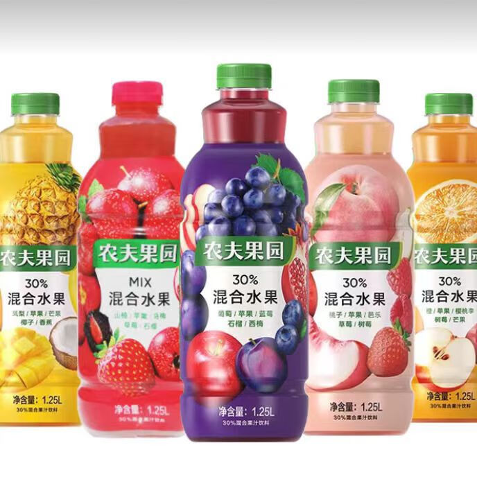 25l*混合水果山楂葡萄混合桃子苹果汁年货家庭聚餐饮料 随机两味 发两