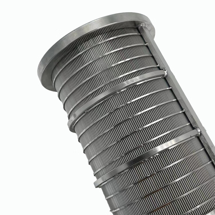 樱姬不锈钢过滤筒条缝筛筛管楔形网滤芯干湿固液分离筛筒工业滤筒