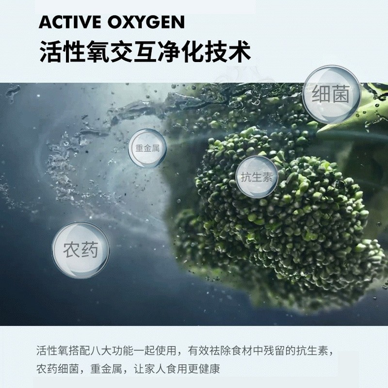净帕克 洗菜机果蔬清洗机食材净化机器全自动多功能臭氧家用商用食物水果蔬菜活氧发生器 升级款-第5代-分合两用-肉菜不串味