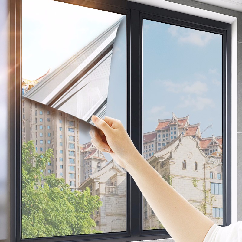 ie)遮光玻璃贴纸隔热膜窗户防晒贴膜单向透视玻璃贴阳台玻璃门贴防窥