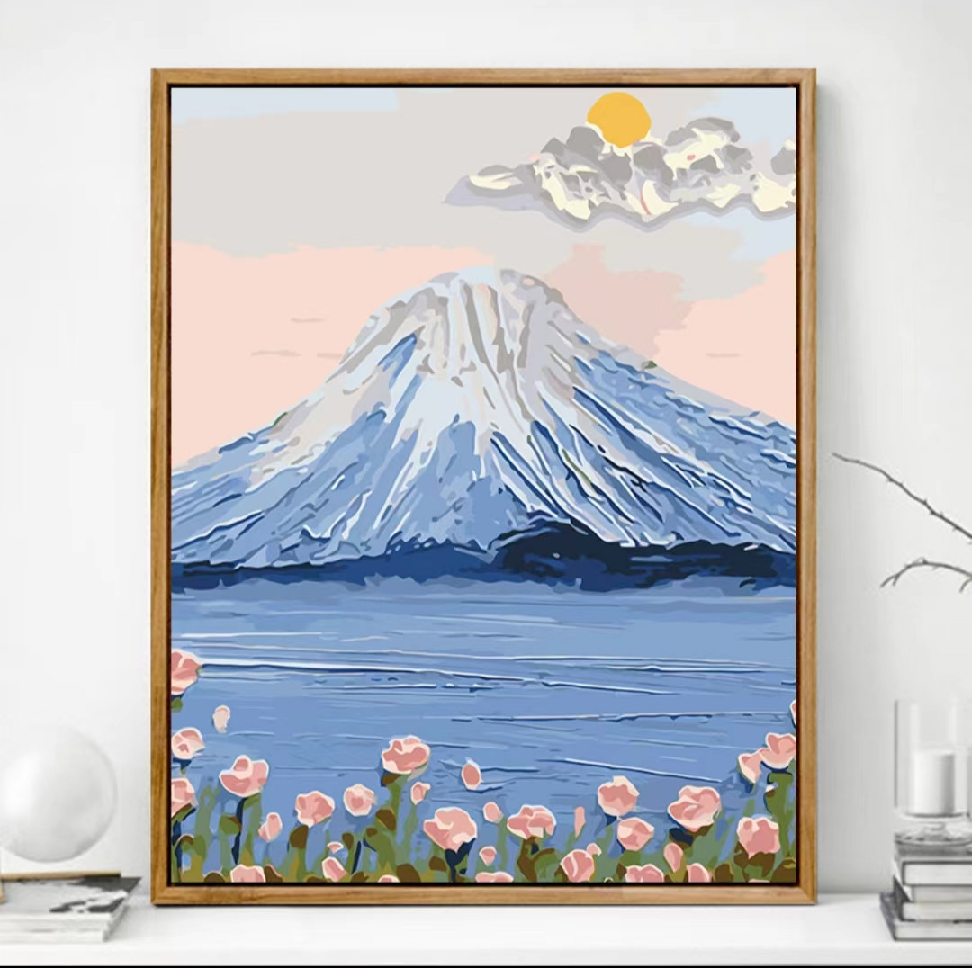 富士山下10 30*40绷好实木内框  画板 颜料 画笔 无痕钉