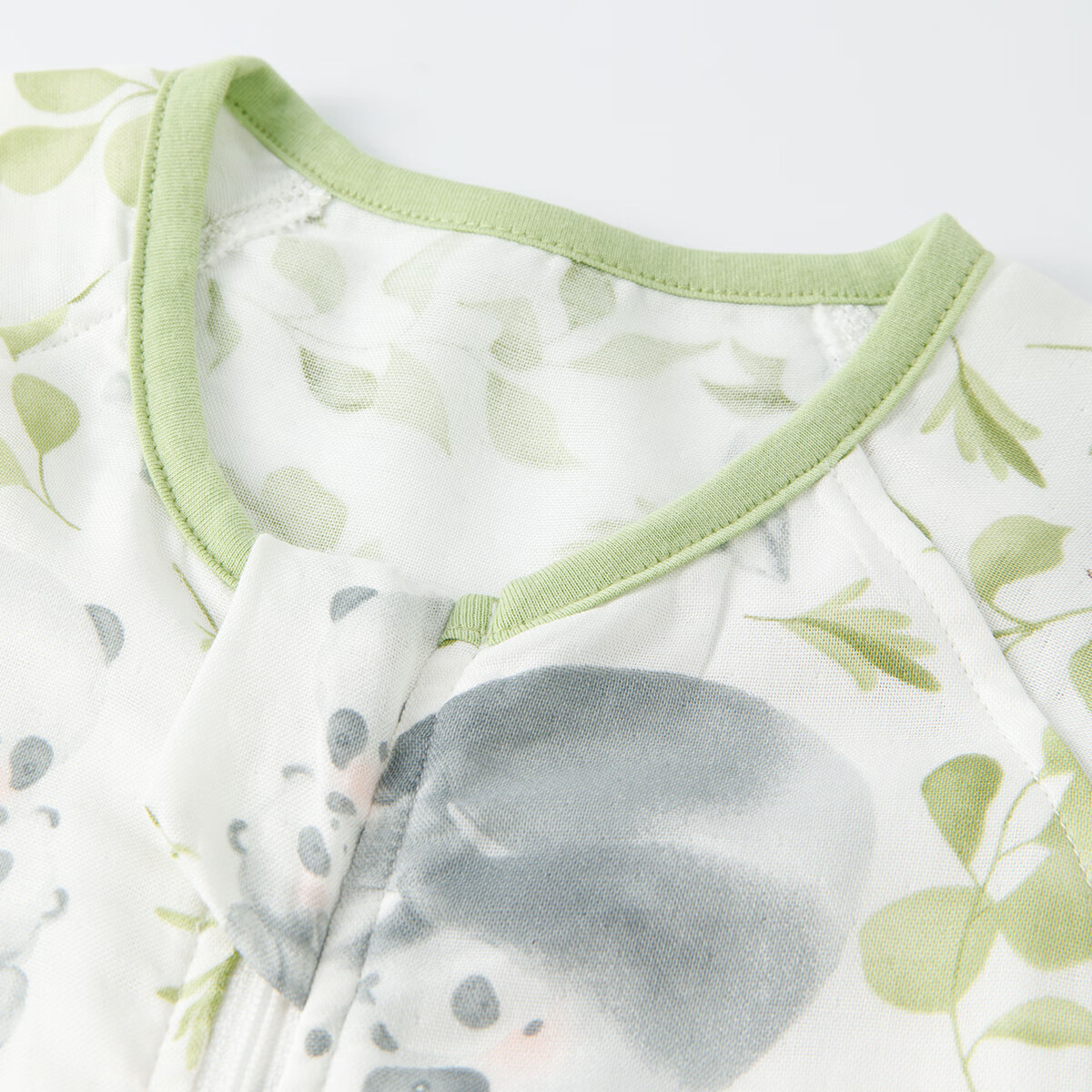 威尔贝鲁(WELLBER)婴儿睡袋春秋一体式防踢被宝宝竹棉纱布新生儿大空间睡袋四季通用 熊猫贴贴【前四后二-七分袖】 100(建议身高100-110cm)