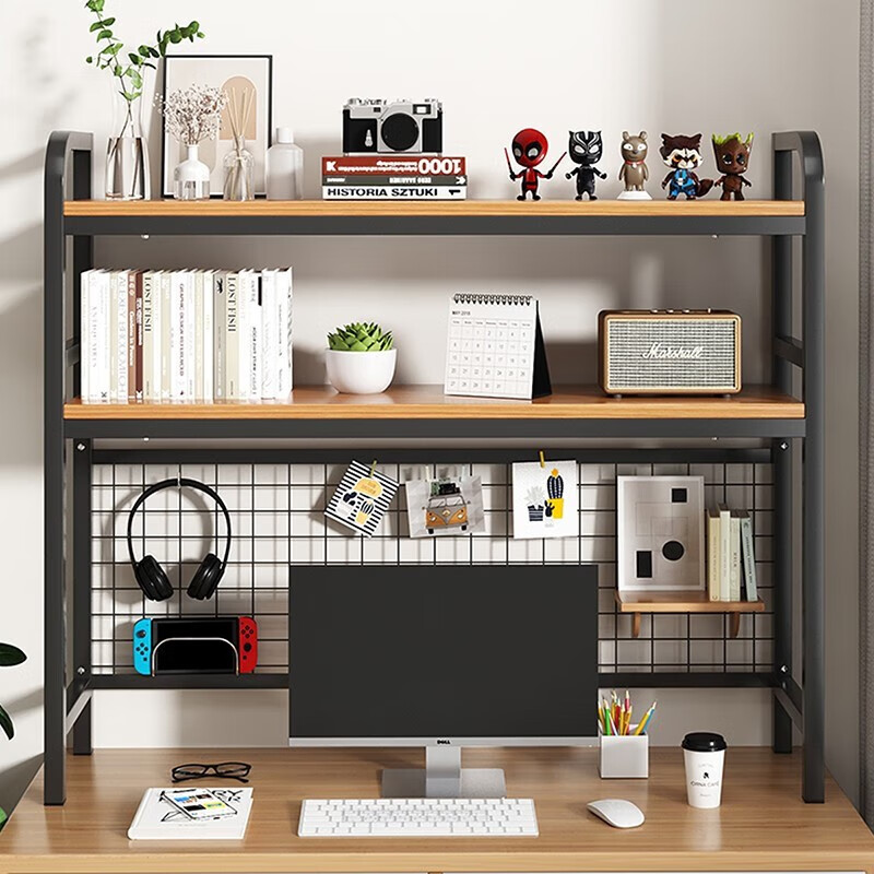 哈骆顿(halodn)书架桌面置物架卧室桌上小型带网格收纳架装饰摆件展示