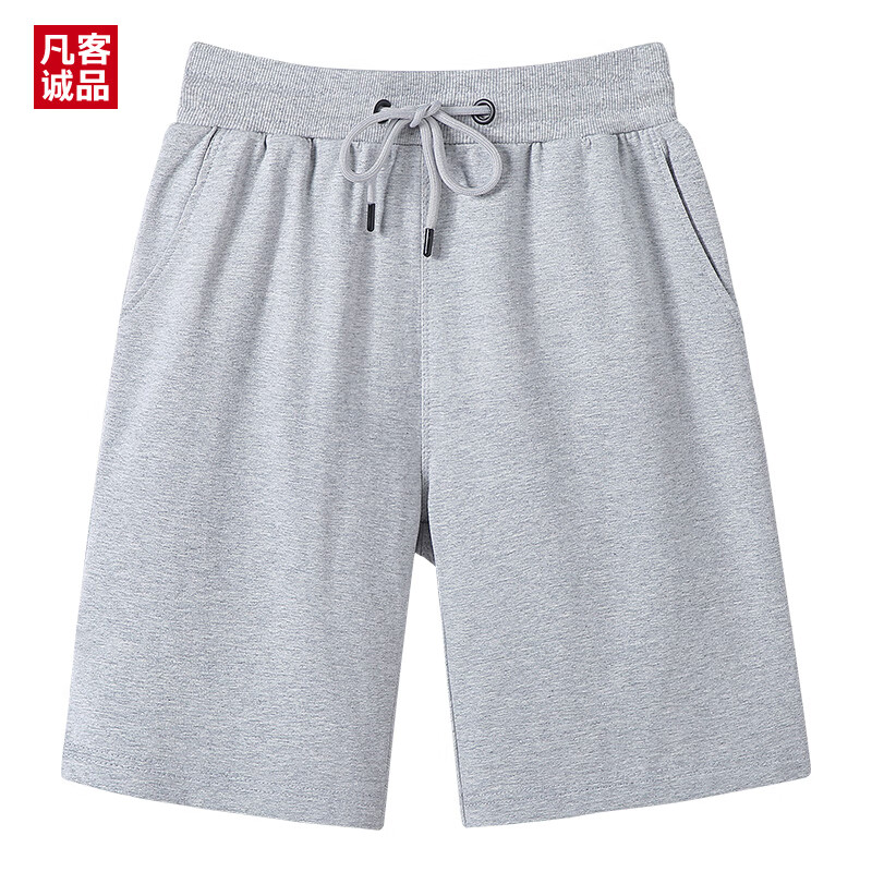 凡客诚品五分裤男2024夏季新款纯棉休闲裤直筒中裤裤子装 灰色 4XL