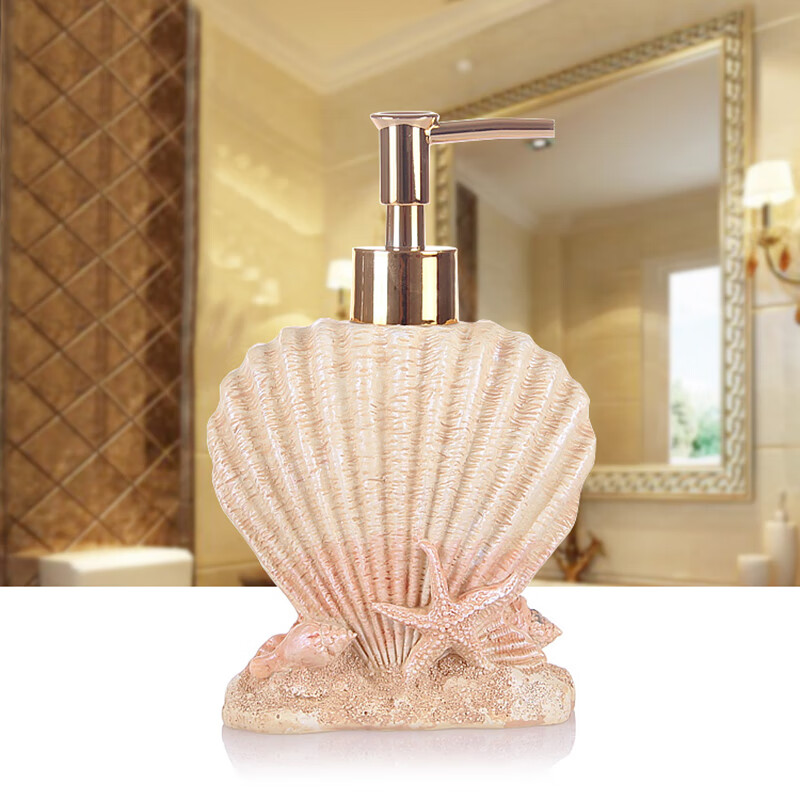 卡其色 沙滩贝壳乳液瓶 0ml