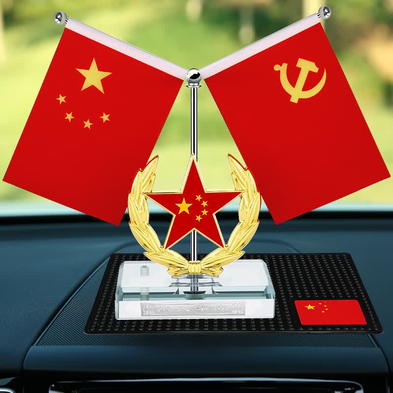 幻雅车载红旗摆件创意车内装饰汽车摆件香水中控仪表台办公桌 【金属五角星】 防滑垫+10ML香水属于什么档次？