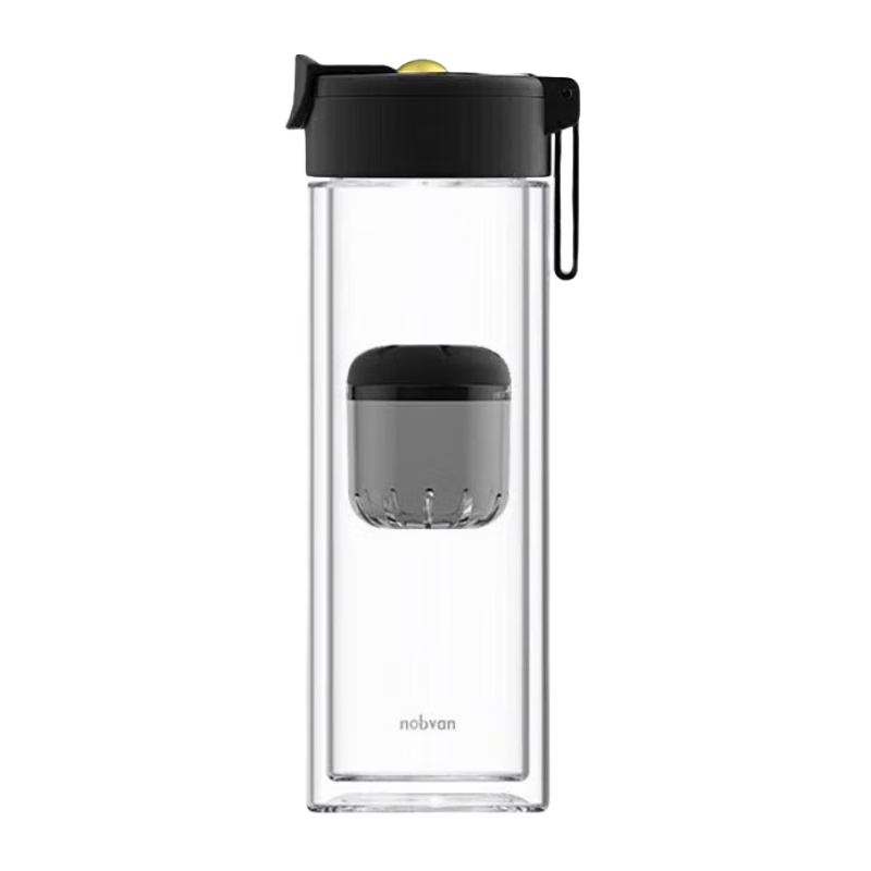 百亿补贴:诺百纷魔力球磁弹杯男女办公室养生茶水分离泡茶双层玻璃杯