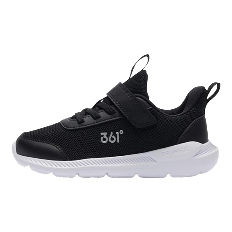 361°童鞋男女童运动休闲跑鞋年春季新款轻便软底小童鞋子 【密网】碳黑/银色 28