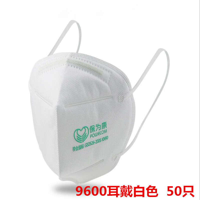 9600防尘口罩一次性防雾霾打磨木工煤矿工业粉尘口罩 9600白色耳戴