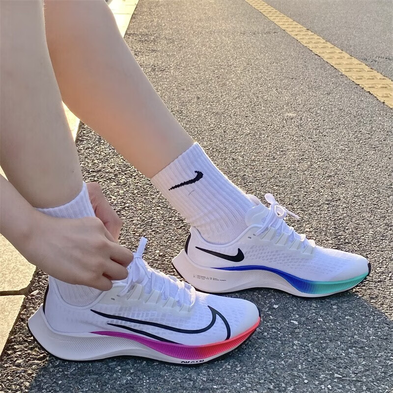 耐克(nike)air zoom pegasus 37耐克男鞋飞马37彩虹气垫缓震透气跑步