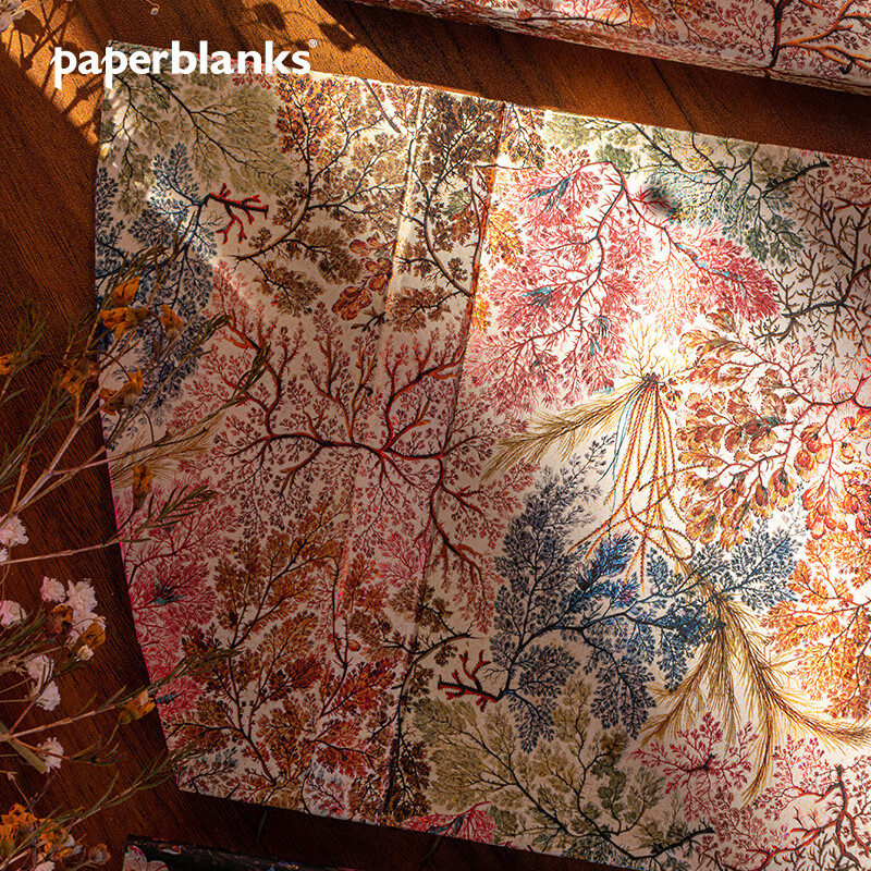 paperblanks佩兰克笔记本本子威廉基尔本花之绽放海之花学生文具日记本手账复古手帐本送女生生日礼物 【硬壳翻盖】海之花/中本横线