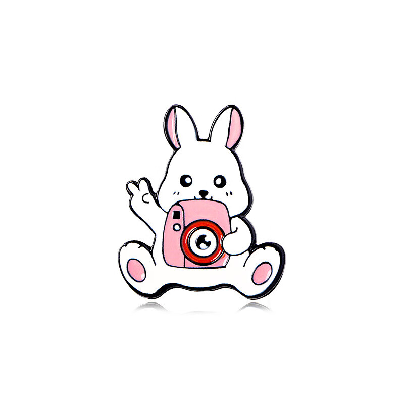 lennik可爱小白兔造型徽章饰品 创意卡通兔子系列造型 烤漆合金配饰