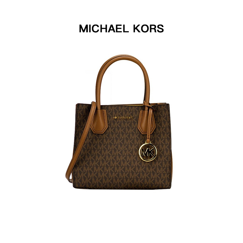 迈克科尔斯michaelkorsmkmercer系列女士皮革手提斜挎包棕色35s1gm9m2