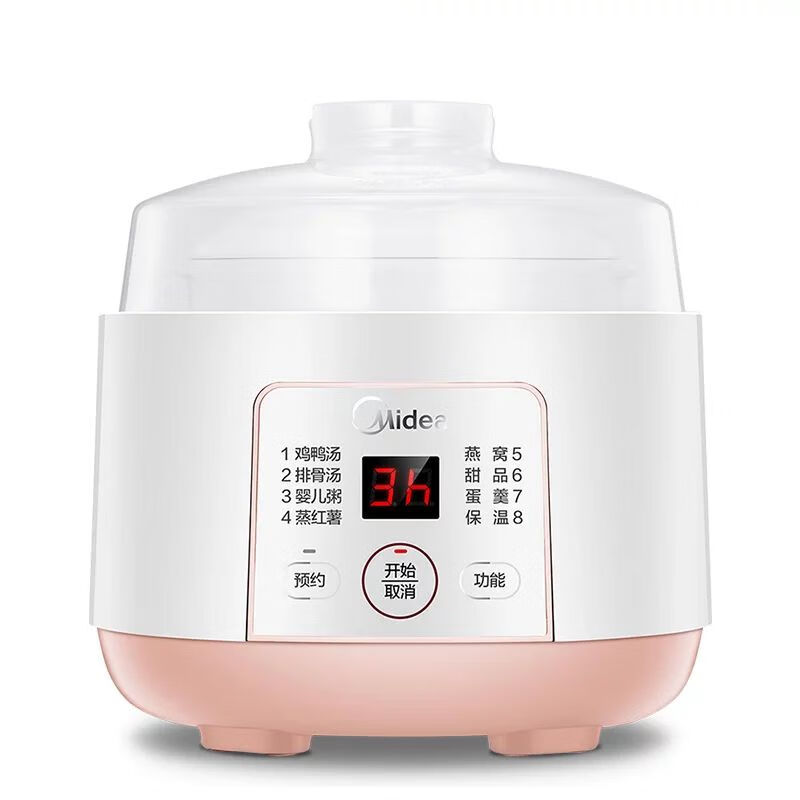 美的(midea)电炖锅陶瓷隔水多功能防干烧养生全自动预约炖盅dz08easy
