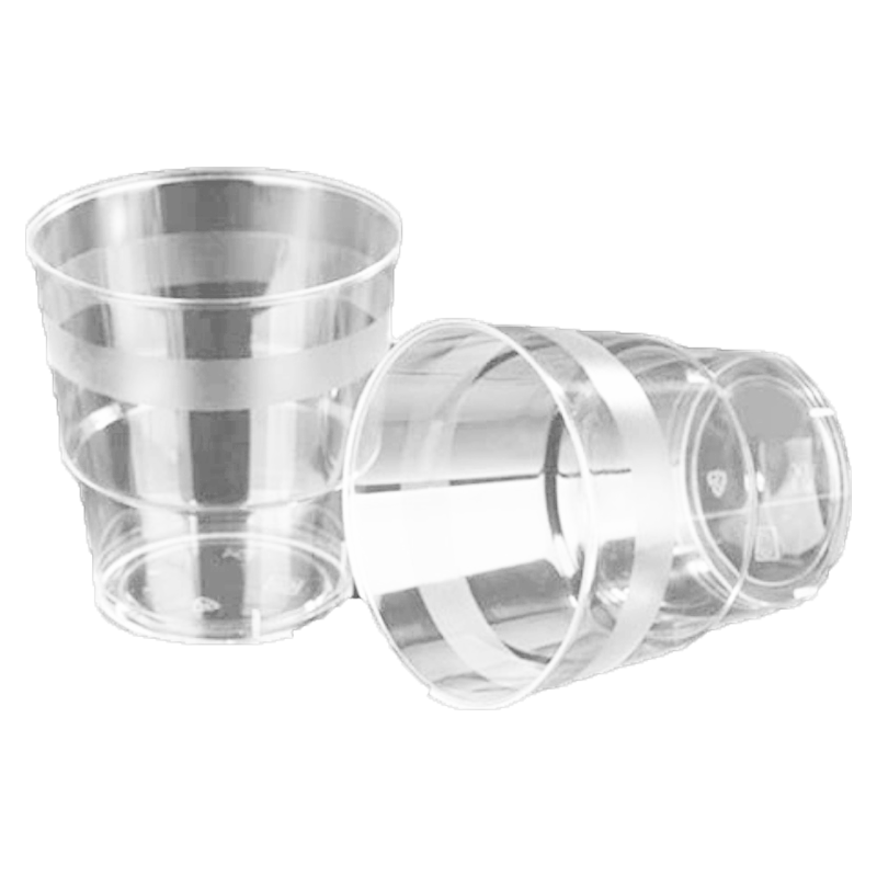 沉弗沉弗一次性杯子加厚水晶航空杯硬塑料太空杯透明水杯试饮茶杯可 150ML磨砂杯100只(买200只多发20