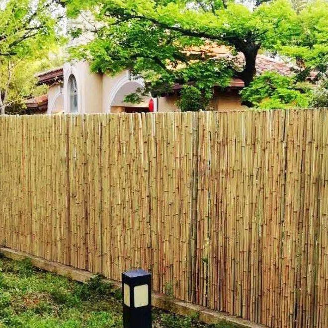 户外日式庭院花园防腐竹护栏室内隔断栏杆竹子屏风 淡竹长1米*宽2米