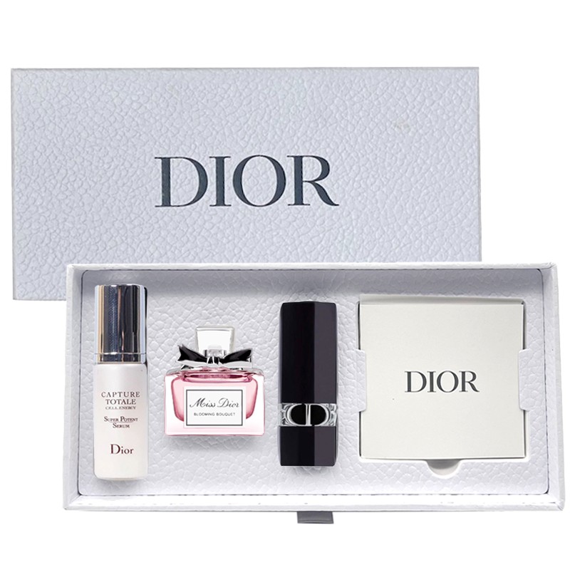 迪奥(dior)香水礼盒中样套装 精选3件套(缎光999 花漾香水 蕴能精华)