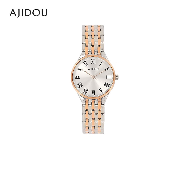 ajidou阿吉豆休闲简约女士手表 玫金色 2.7mm