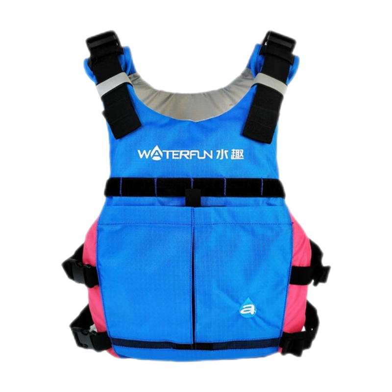 水趣（WaterFun）救生衣成人兒童釣魚沖浪馬甲路亞槳板車載便攜式輕便大浮力背心 海洋藍(lán)(水滴標(biāo)） M/L