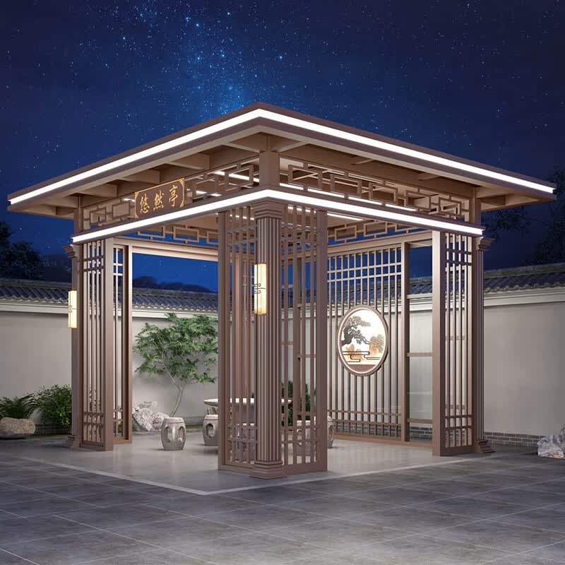 幽之藤家具（YOUZHITENG） 新中式凉亭铝合金户外庭院凉亭花园一楼别墅亭子四角凉亭 凉亭定制其他尺寸定金使用感如何?