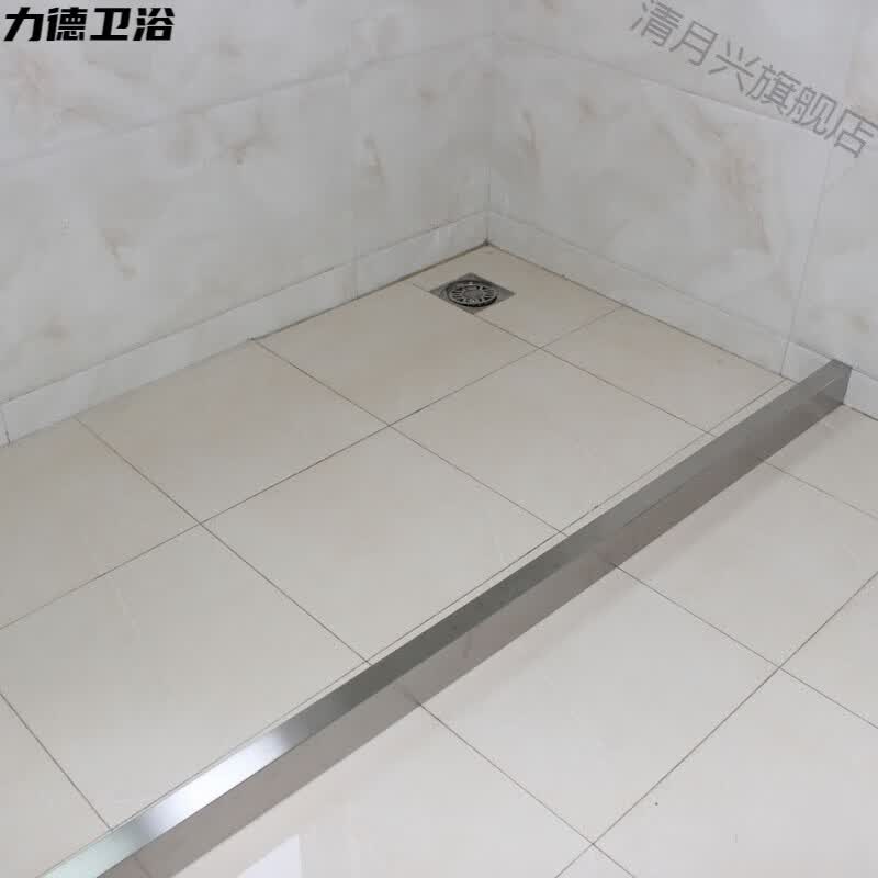 欧斯仑淋浴房石基淋浴隔断石基卫生间干湿分离石基304拉丝不锈钢挡水