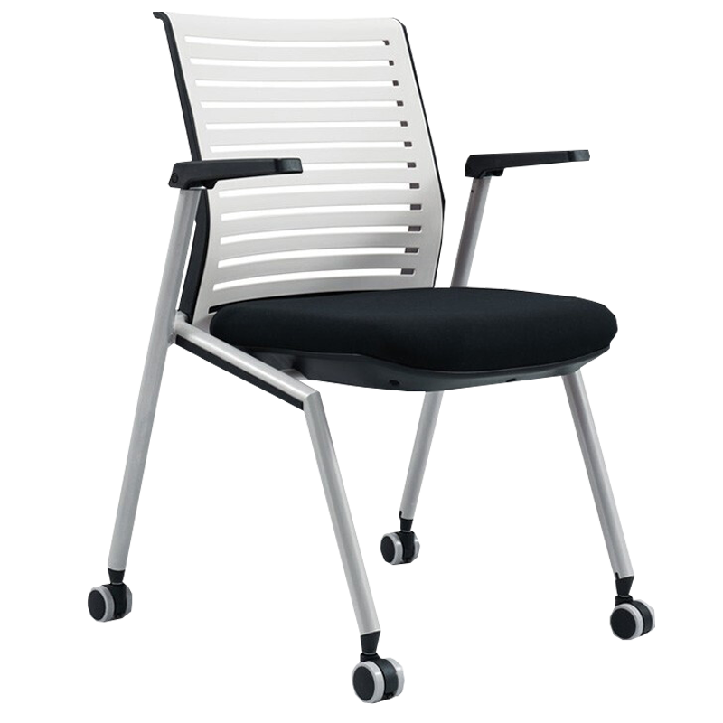 简友会议室折叠培训椅带写字板公司职员电脑办公椅子 学生会议椅带桌板带扶手 无扶手