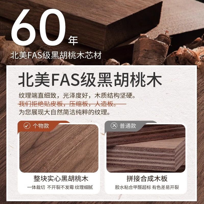 个物胡桃木厨房刀架置物架壁挂式多功能刀架菜刀收纳架一体筷子收纳盒 壁挂式筷子筒【FAS级胡桃木】