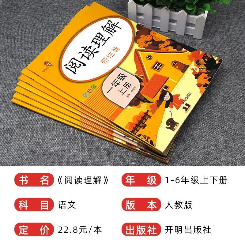 2022秋 阅读理解一二年级三四年级五六年级上册下册语文专项训练书人教版 小学语文阅读强化训练题同步训练课 阅读理解+看拼音写词语 二年级下