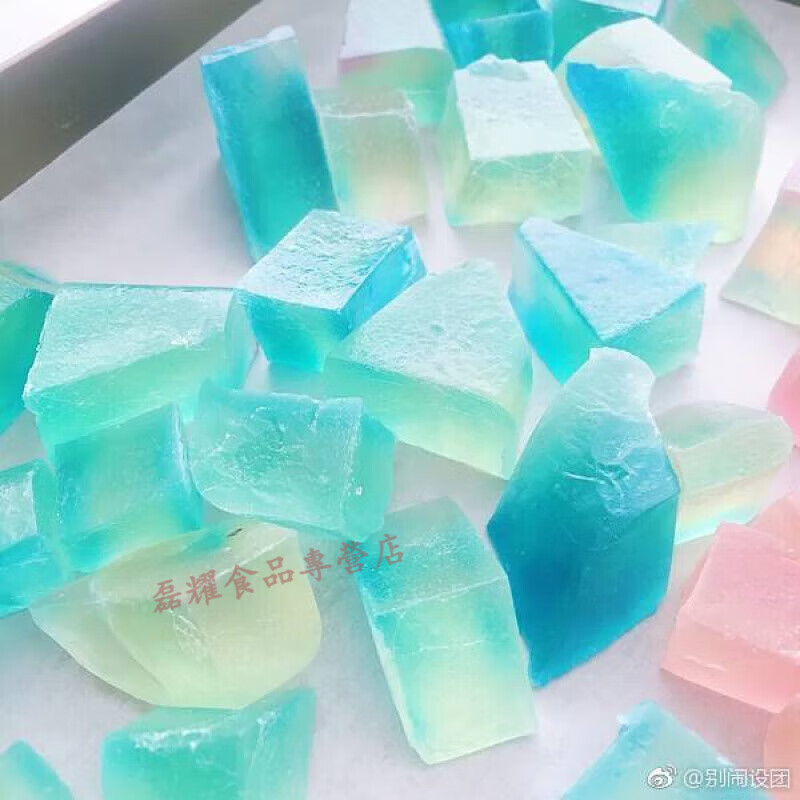 咀嚼超大樱花琥珀糖手工高颜值抖音礼盒装糖果少女心网 75克罐装