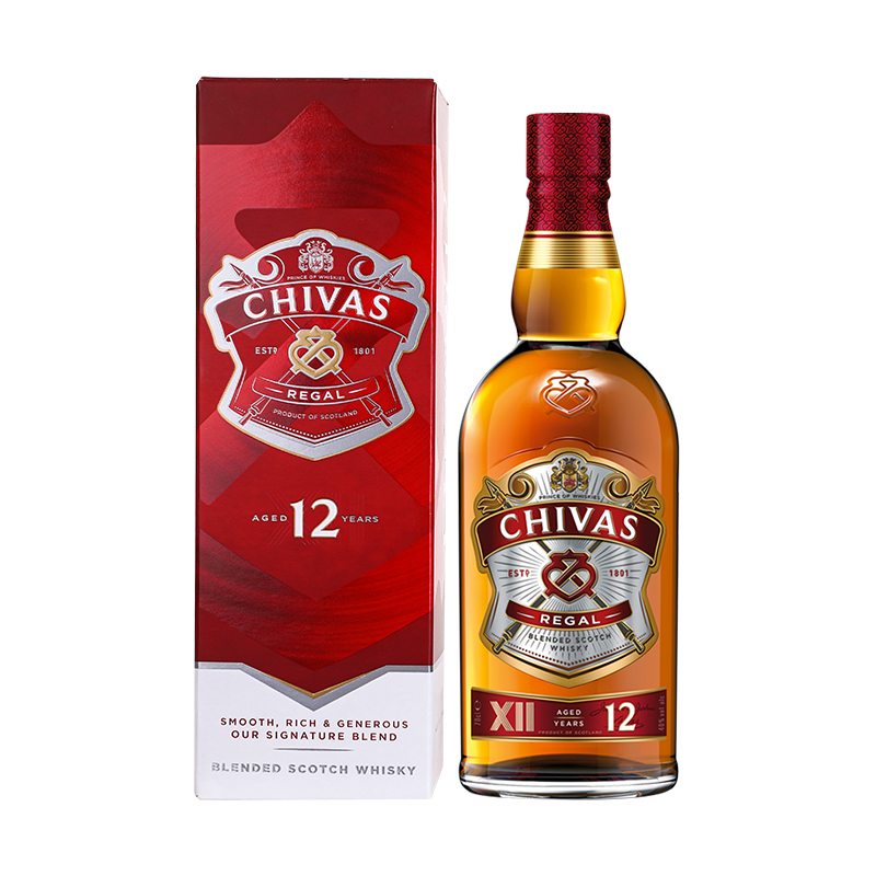 芝华士（Chivas）洋酒 12年 苏格兰 威士忌 700ml春节年货 送礼佳选haaamdegktr